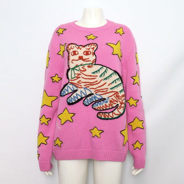 Gucci Special Order Star Cat Embroidery Women Sweater Knit 679579 155518621