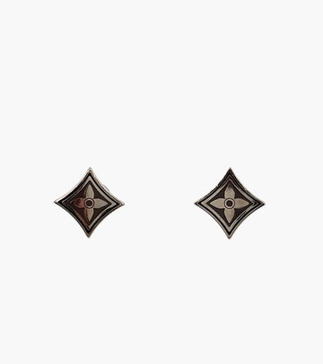 LOUIS VUITTON Schwarzes Star Blossom Silber Armreif Link 1711 155525393
