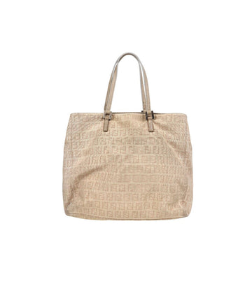 Fendi Gray Canvas Shopper Shoulder Bag 51652 155526496