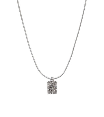 DIOR キュービックオブリークプレートシルバーネックレス 54382 155526956