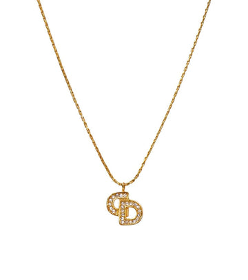 Dior Cubic CD Gold Necklace 54897 155526992