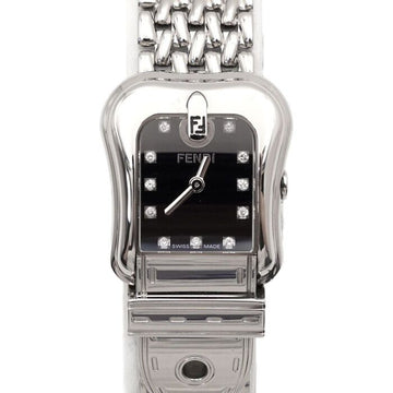 FENDI 3800L B ブラックダイヤモンドインデックス 23mm スティールクォーツ レディースウォッチ 155527979