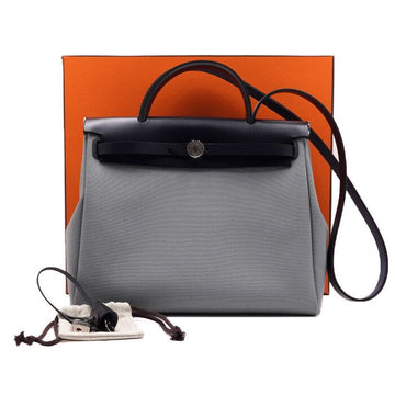 Hermes Hardwear Blue Indigo Leather Tote and Shoulder Bag 31 155528048