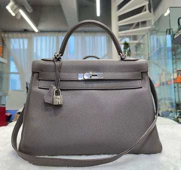 Hermes Kelly 32 Epsom Silver Stamp J041401 155531076