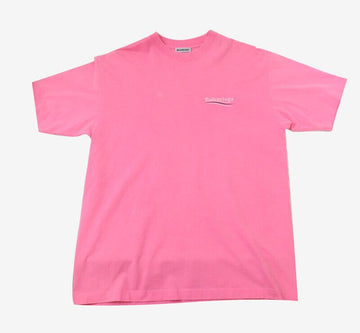 Balenciaga Logo Cotton T-Shirt Pink S 641655 155541378