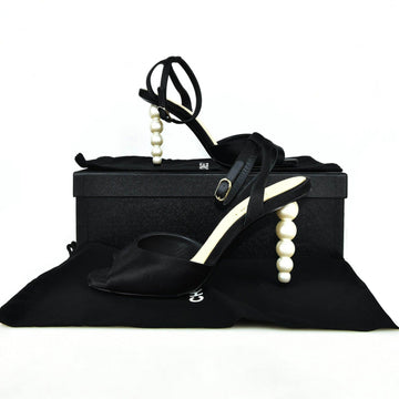 CHANEL Satin Pearl Pump Slingbacks 13898 155557683