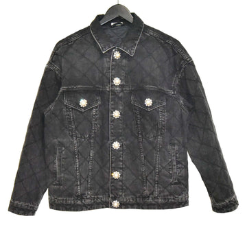 Miu Miu Crystal Button Quilted Oversized Denim Jacket GWB132 13916 155562673