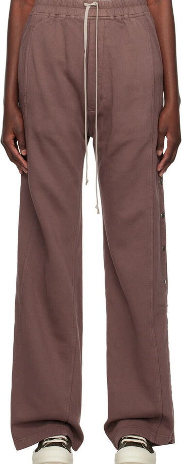 RICK OWENS PUSHER Hosen aus schwerem Baumwollfleece für Damen MAUVE 43 61216809