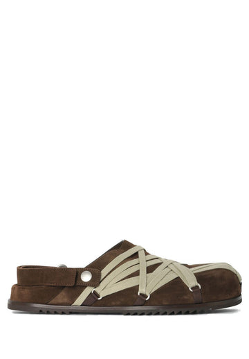 RICK OWENS Mega Race Mule Granola Braun Wildleder RU02E1813 LVSW1 04 148270061