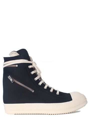 Rick Owens Oversized Denim Cargo Sneakers Black Milk DU02E7808 DO 911 147543551