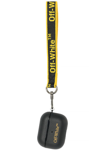 Off White Graphic Belt AirPods Pro Case Black & Yellow 49008135