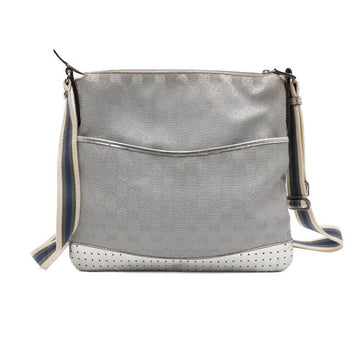 GUCCI メタリックレザーGGロゴキャンバスショルダーバッグ兼クロスバッグ145857 155595737