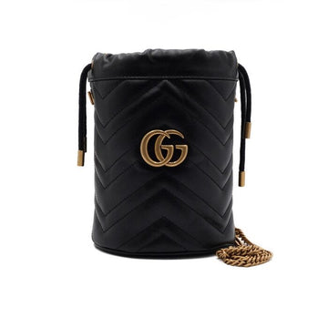 GUCCI Chevron Mini Bucket Bag mit Kettenumhänge- und Crossbody-Tasche aa63277 155596078