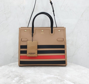 BURBERRY ストライプ インタージャシア トゥハンドル タイトル バッグ 155303083
