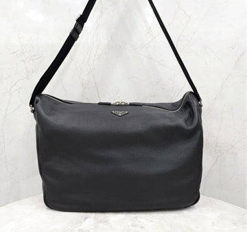 PRADA レザーショルダーバッグ ラージ ブラック 2VH185 149908409