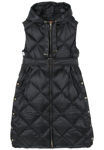 MAXMARA TREGIL Daunenweste mit Kapuze Schwarz 2529296075600 002 148952056