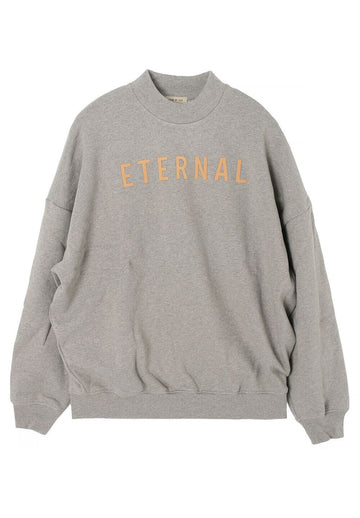 FEAR OF GOD Ewige Kollektion Fleece Crewneck Header Grau FGE50003AFLC 033 45035376