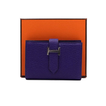 HERMES Mini Beanie 26 Saison lila Farbe Majorett Silber Hardware Kartenetui 155632480