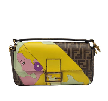 Fendi Glazed Fabric Baguette Shoulder Bag FEA102854 151516971