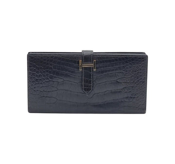 HERMES ベアン アリゲーター 長財布 T HEB060824 151517323