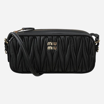 Miu Miu Matelasse Napa Pouch Shoulder Bag Black 5NE024 AFPP F0002 153254536