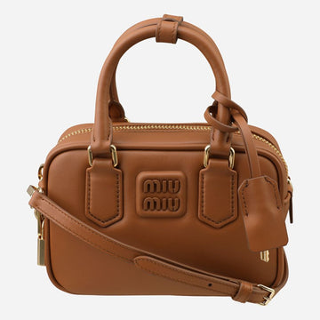 MIU MIU レザー トートバッグ コニャック 5BB123 ACR3 F0046 153254534