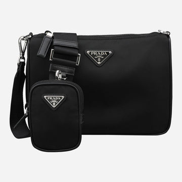 PRADA テスート マルチストラップ ホーボ クロスバッグ 2VH113 2DMH F0002 154111686