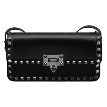 VALENTINO ロックスタッド 23 レザー ショルダーバッグ ブラック 3W0B0M77 QYV 0NO 66419966