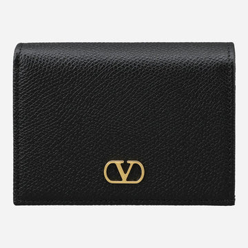 Valentino Logo Signature Compact Wallet Black 152163386