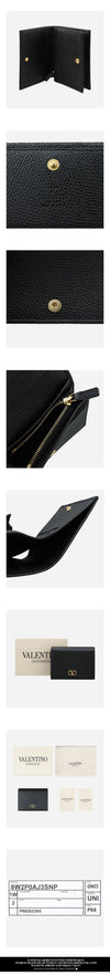 Valentino Logo Signature Compact Wallet Black 152163386 [P]