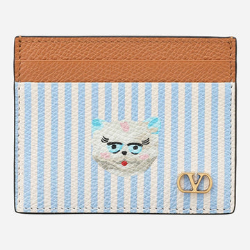 Valentino 6S V Logo Cat Stripe Card Case 8Y2P0AP4 AXU 9VM 150699504