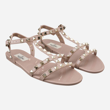 VALENTINO ロックスタッズ フラット サンダル フードル 8W2S0H38 PVS P45 150699520