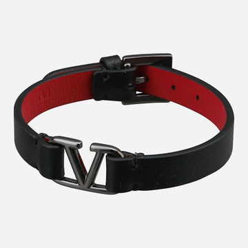 VALENTINO 6S Vロゴ シグネチャー レザー ストラップ ブレスレット 8Y2J0M67 TCZ 0SM 154421694