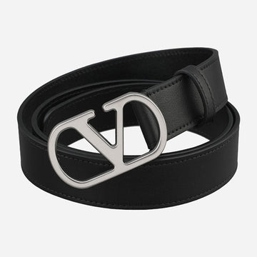 VALENTINO Herren V-Logo Signatur Gürtel Schwarz 8Y2T0SM3 0NO 154140231