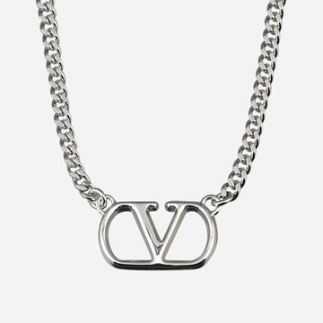 Valentino 6S V Logo Chain Necklace 8Y2J0AG7 MET 172 150746152