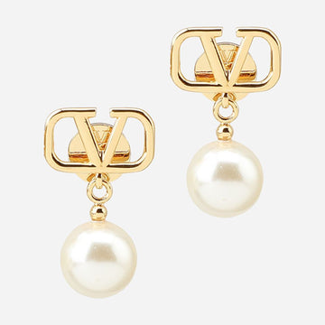 VALENTINO V ロゴ シグネチャー パール ドロップ イヤリング 7W2J0E36 UXM 0O3 145462982