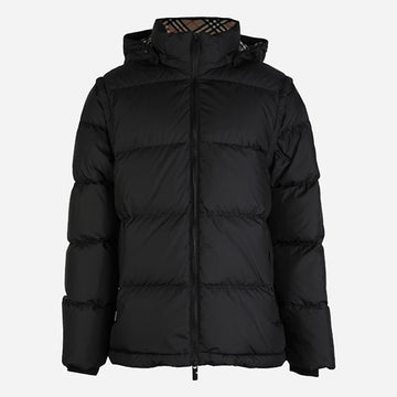 BURBERRY Abnehmbare Ärmel Herren Hoodie Daunenjacke Schwarz 8112660 A1189 149316525