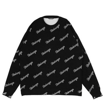 BALENCIAGA メンズ オールオーバーロゴセーター 646493 T4112 1070 96125772