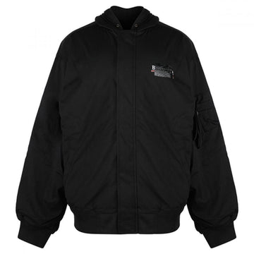 BALENCIAGA Padded Hooded Bomberjacke Schwarz 657115 TNVG2 1089 63305604
