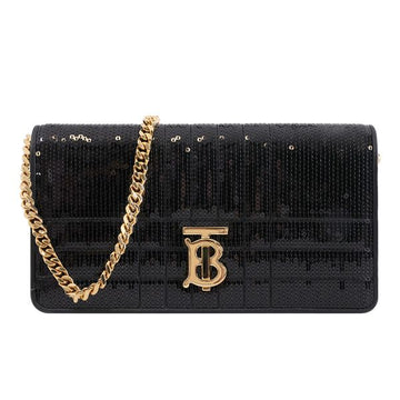 BURBERRY Rolla Bag Mini Strap Sequin Schwarz 8062251 A1189 48210504
