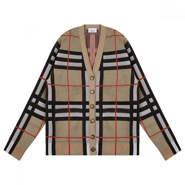 BURBERRY Technischer Baumwoll-Cardigan mit Karomuster 8070353 A7026 58048361