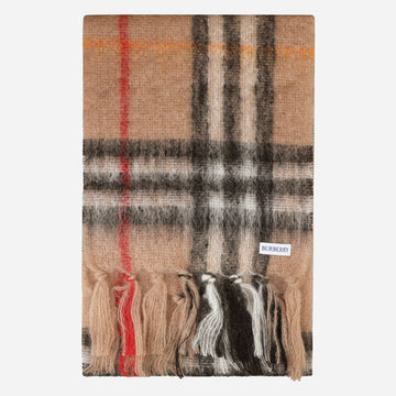 Burberry Check Mohair Wool Scarf Sand 8112967 B9719 148525605