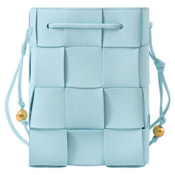 BOTTEGA VENETA バケットカセットバッグ ゴールドビーズ ペールブルー 714606 VCP13 3915 43929873