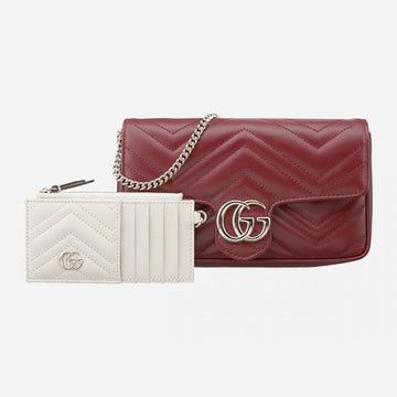 Gucci GG Marmont Chain Mini Shoulder Bag Red 751526 AADQM 6241 132328541