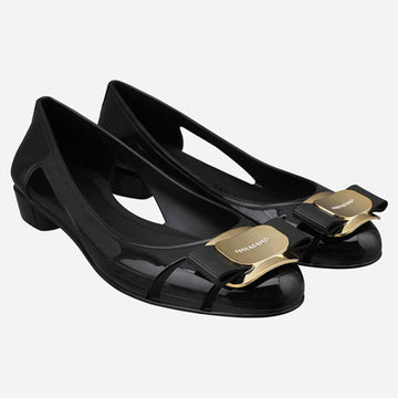 Salvatore Ferragamo Jelly Ballet Flats Black 01K557 785441 154377648