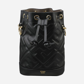 FENDI レザー バケットバッグ ブラック 8BS093 ANWT F0KUR 154111347
