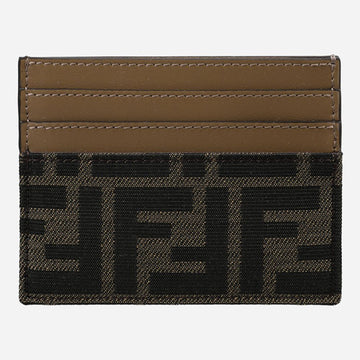 FENDI ジャカードファブリックカードケース ブラウン 8M0445 A98P F0A6E 153860000