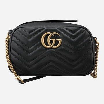 GUCCI 6S マモント スモール マトラッセ ショルダーバッグ ブラック 447632 DTD1T 1000 150886693