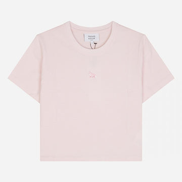 MAISON KITSUNE 5S Baby Fox Frauen Crop T-Shirt Kurzarm Rosewater MW00105KJ0008 0140 131443970 [P]