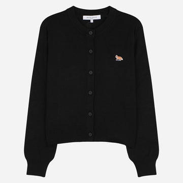 MAISON KITSUNE Damen Cardigan aus Baby-Fuchsfell Schwarz PW00502KT1181 P199 149055452